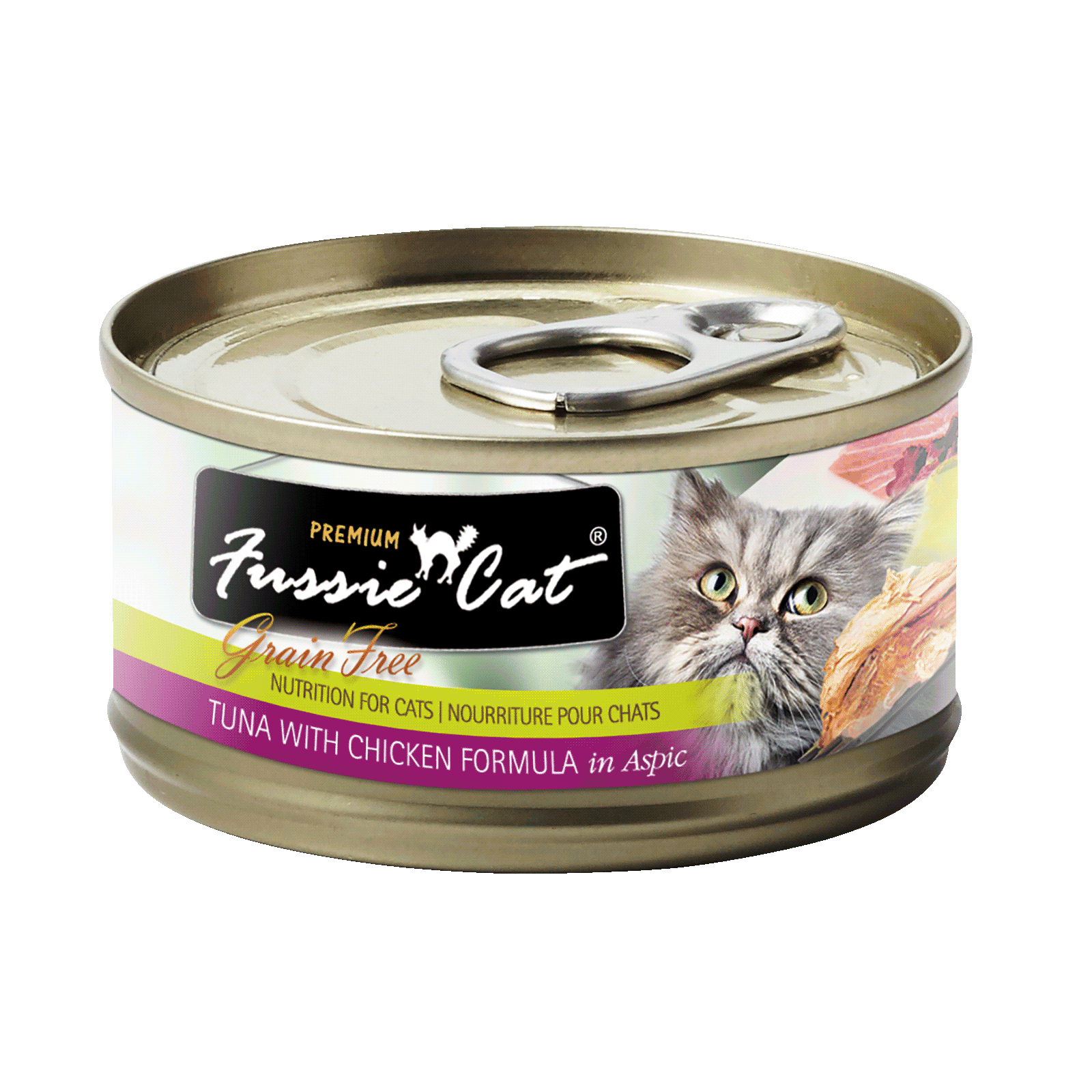 Fussie Cat高竇貓黑鑽吞拿魚加雞肉全齡貓主食罐