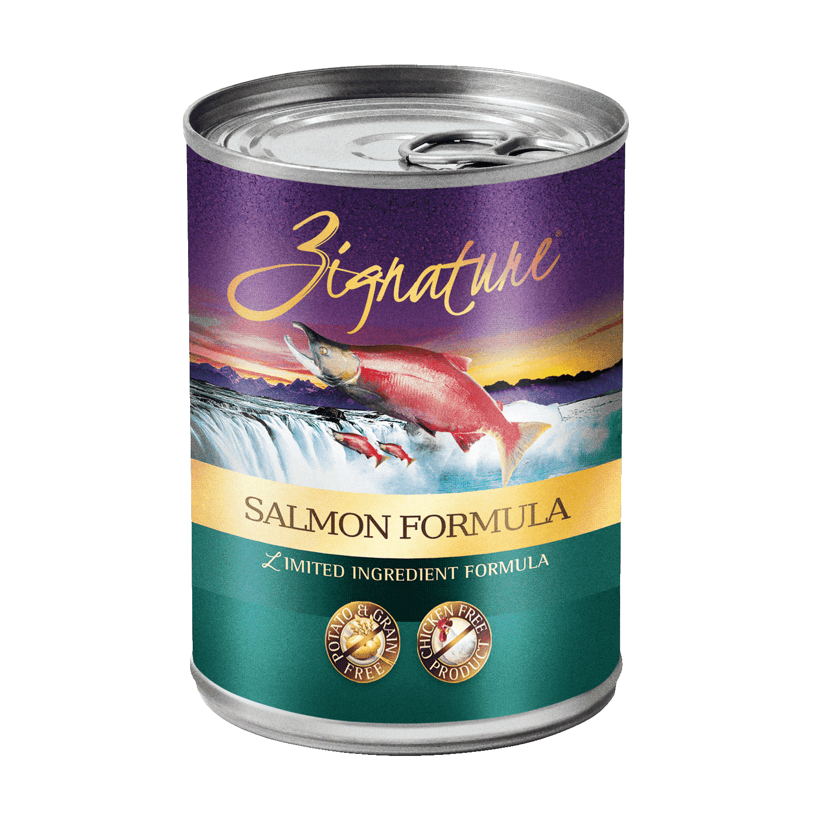 Zignature超越純天然狗罐頭：三文魚配方